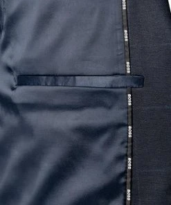 BOSS Anzug Jasper-Leon 50460587+62611/405 Regular Fit, Jersey, Dunkelblau kariert, Dunkelblau -Anzüge & Westen Verkäufe 378262 norm6