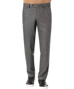 HILTL Hose P-Flex 22262/600/10 Regular Fit, Schurwolle-Kaschmir, Grau meliert, Grau