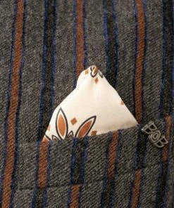 BOB Weste HILL505 T505/grigio Wolle, Grau-braun gestreift -Anzüge & Westen Verkäufe 381375 norm3