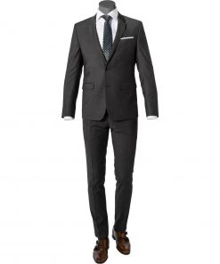 DIGEL Anzug Nate-Nanno 120296+110141/99714/42 Extra Slim Fit, Mikrofaser-Stretch, Nachtblau