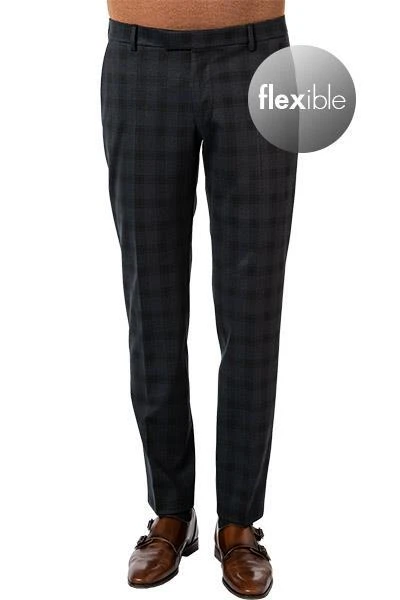 JOOP! Hose Blayr 30028820/402 Slim Fit, Jersey, Dunkelblau kariert, Dunkelblau 4 JOOP! Hose Blayr 30028820/402 Slim Fit, Jersey, Dunkelblau kariert, Dunkelblau – Bild 2