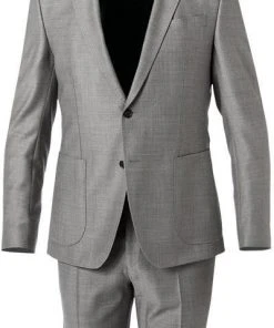 JOOP! Anzug Hustle-Bax 30029126+129/050 Slim Fit, Schurwoll-Stretch, Hellgrau meliert, Hellgrau -Anzüge & Westen Verkäufe 382326 norm2