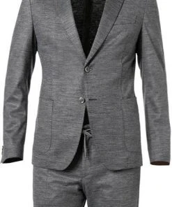 BOSS Anzug Hanry/Genius 50464701+70940/041 Slim Fit, Jersey halbgefüttert, Silbergrau meliert, Silber -Anzüge & Westen Verkäufe 383359 norm2