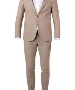 CG Anzug Paul-Paco SV 15-004S3/225222+230053/22 Slim Fit, Baumwolle, Sand kariert, Sand -Anzüge & Westen Verkäufe 383452 norm