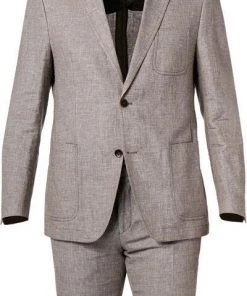 Carl Gross Anzug 21-171N0/127952+139483/71 Leinen halbgefüttert, Beige meliert, Greige -Anzüge & Westen Verkäufe 383474 norm2