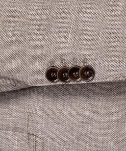 Carl Gross Anzug 21-171N0/127952+139483/71 Leinen halbgefüttert, Beige meliert, Greige -Anzüge & Westen Verkäufe 383474 norm4