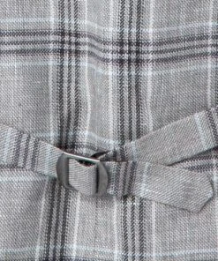 Carl Gross Weste Warner-G 21-172N3/145170/71 Leinen, Beige-braun kariert, Greige -Anzüge & Westen Verkäufe 383480 norm3