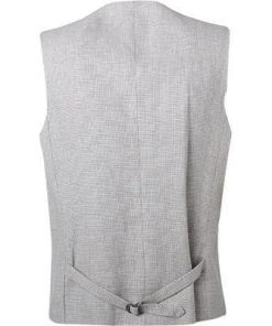 Carl Gross Weste 21-174N1/145170/21 Leinen, Sand kariert, Sand -Anzüge & Westen Verkäufe 383482 norm2