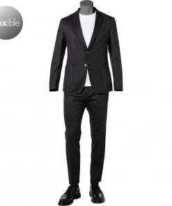BOSS Anzug Hanry/Genius 50464701+70940/030 Slim Fit, Jersey halbgefüttert, Mittelgrau meliert, Mittelgrau