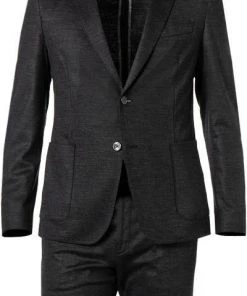 BOSS Anzug Hanry/Genius 50464701+70940/030 Slim Fit, Jersey halbgefüttert, Mittelgrau meliert, Mittelgrau -Anzüge & Westen Verkäufe 383644 norm2