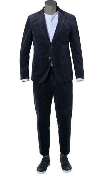 BOSS Anzug Hanry/Perin-Pleat 50464603+590/404 Slim Fit, Cord, Dunkelblau 4 BOSS Anzug Hanry/Perin-Pleat 50464603+590/404 Slim Fit, Cord, Dunkelblau – Bild 2