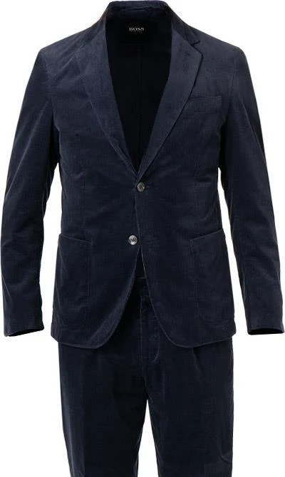 BOSS Anzug Hanry/Perin-Pleat 50464603+590/404 Slim Fit, Cord, Dunkelblau 5 BOSS Anzug Hanry/Perin-Pleat 50464603+590/404 Slim Fit, Cord, Dunkelblau – Bild 3