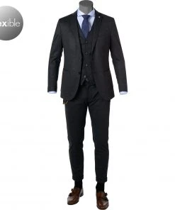 CG Anzug 00-151J3/424032+440023+431043 Slim Fit, Mikrofaser, Dunkelblau