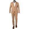 BOSS Anzug Hanry/Genius 50468855+50/260 Slim Fit, Baumwolle halbgefüttert, Beige