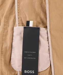 BOSS Anzug Hanry/Genius 50468855+50/260 Slim Fit, Baumwolle halbgefüttert, Beige -Anzüge & Westen Verkäufe 384579 norm5