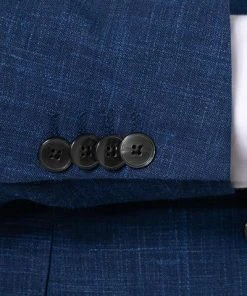 BOSS Anzug Jasper/Leon 50469527+9508/404 Regular Fit, Wolle-Leinen, Dunkelblau meliert, Dunkelblau -Anzüge & Westen Verkäufe 384604 norm4