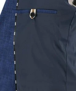 BOSS Anzug Jasper/Leon 50469527+9508/404 Regular Fit, Wolle-Leinen, Dunkelblau meliert, Dunkelblau -Anzüge & Westen Verkäufe 384604 norm5