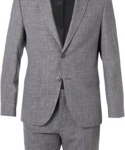 BOSS Anzug Jasper/Leon 50469527+9508/030 Regular Fit, Wolle-Leinen, Mittelgrau meliert, Mittelgrau -Anzüge & Westen Verkäufe 384605 norm2