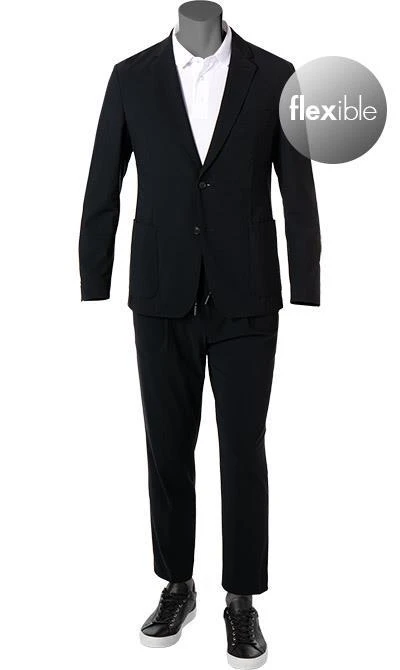 BOSS Anzug Hanry/Perin 50468847+8848/001 Anzug Hanry-Perin, Slim Fit, MIkrofaser-Stretch, Schwarz 4 BOSS Anzug Hanry/Perin 50468847+8848/001 Anzug Hanry-Perin, Slim Fit, MIkrofaser-Stretch, Schwarz – Bild 2