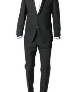 Wilvorst Smoking Diego Slimline 401201/01/50/622 Slim Line, Schurwolle, Schwarz gestreift