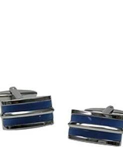 Starck Manschettenknöpfe AA48315Rn4 Metall, Silber-blau