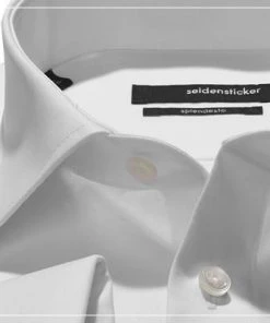 Seidensticker Modern Kent UMA 001007/01 Hemd, Modern Fit, Popeline, Weiß