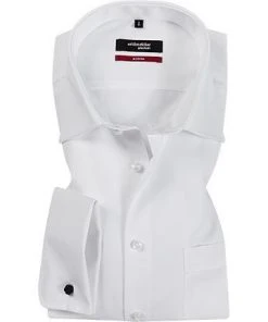 Seidensticker Modern Kent UMA 001007/01 Hemd, Modern Fit, Popeline, Weiß -Anzüge & Westen Verkäufe 90088 norm