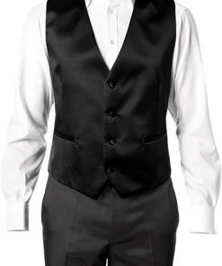 Wilvorst Smoking Weste schwarz 4150/01/40 Mikrofaser